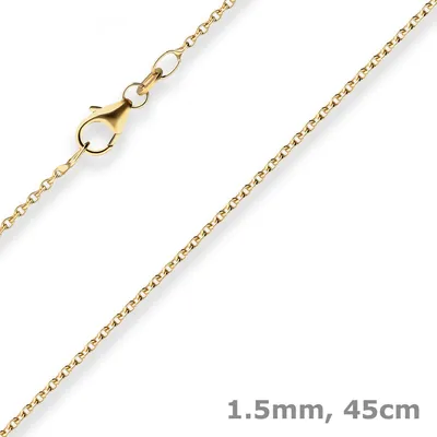 1-5mm-Rund-Ankerkette-aus-585-Gelbgold-45cm-mit-Zwischenöse