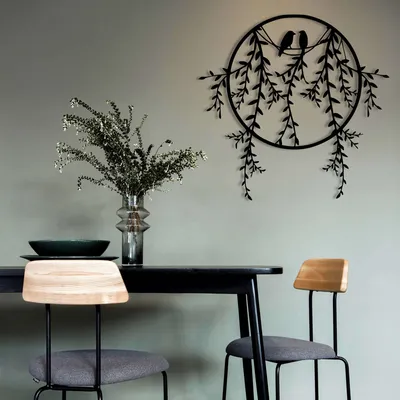 Obrázek produktu pro Wallxpert 279ENZ1274, Jednobarevný, Rostliny, Černá, 440 mm, 440 mm, 1 kusů