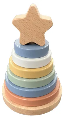 Immagine prodotto di Giocattolo di legno impilabile Atan - gioco di abilità motorie colorate per bambini