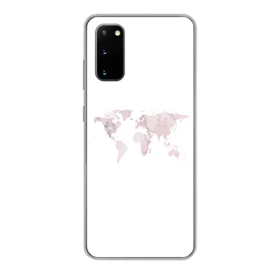 Produktbild von MuchoWow® Handyhülle Schutzhülle Hülle für Samsung Galaxy S20 Weltkarte - Marmor - Rosa Silikon Softcase Handy Hülle - Bild