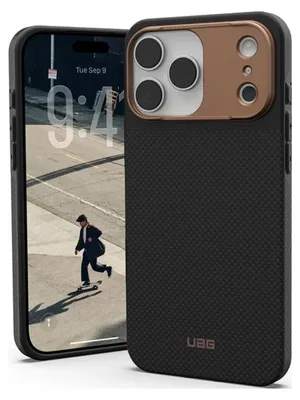 Produktbild von Urban Armor Gear 114555113985, Cover, Apple, iPhone 17 Pro, 16 cm (6.3"), Graphit, Bronze