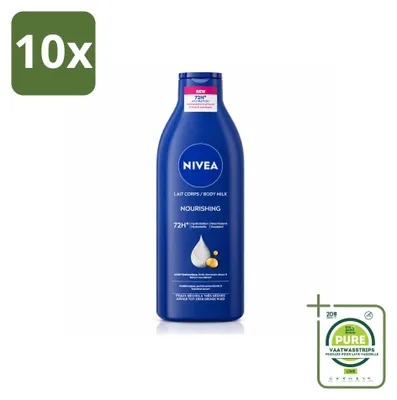 Produktbild von 10 x NIVEA Body Milk - für trockene bis sehr trockene Haut - 400 ml - Großpackung - 10 Stücke
