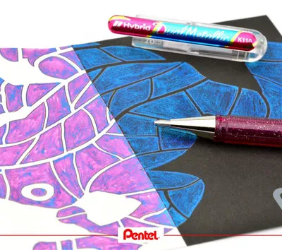 Image de Roller à encre gel hybride Pentel "Dual Pen" or