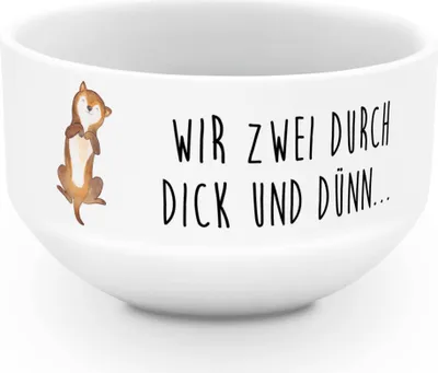 Produktbild von Mr. & Mrs. Panda schälchen Hund Streicheln - Weiß - Geschenk, Porzellan Schale, Kraulen, Suppenschüssel, Bauch, Müslischale, Tierliebhaber, Schüssel, frühstücksbowl, Süß
