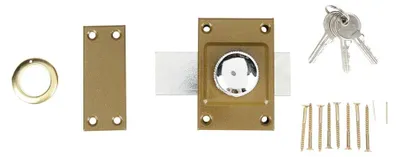 Image de Serrure de sécurité COGEX pour portes - Serrure de porte avec bouton et 3 clés