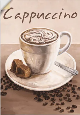 Produktbild von ARTland Wandbild, selbstklebend Cappuccino - Kaffee Größe: 50x70 cm