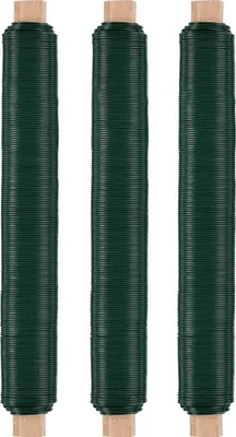 Produktbild von Nordstern Blumendraht Basteldraht Grün 3er Pack - Wickeldraht Ø 0,65 mm x 38 m