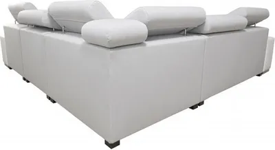 Produktbild von Ecksofa mit Schlaffunktion Eckcouch PERS III Sofa (Grau LUXO 6601 + weißes Kunstleder, Links)
