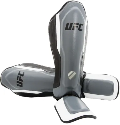 Produktbild von UFC Training Shin Guard Leather Silber/Schwarz-L/XL (UHK-69982)-L/XL