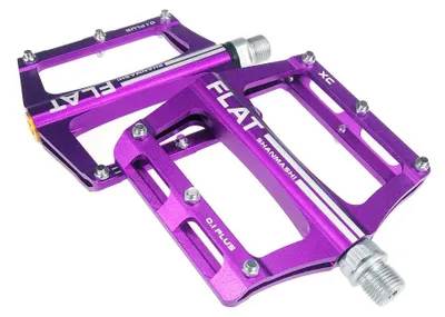 Zdjęcie produktu dla Pedały rowerowe antypoślizgowe - stop aluminium - lekkie - 340 g para - 100 x 98 x 14 mm - przeznaczone do rowerów górskich/BMX/szosowych
