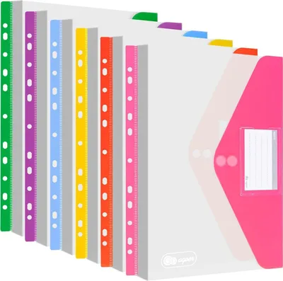 Produktbild von Dokumententasche A4 Klettverschluss 24 Stück - 6 Farben Dreidimensionale A4 Dokumentenmappe zum Abheften, Sammelmappen A4 mit Binderlöcher für Dokumente Organisieren, Hält 270 Papiere
