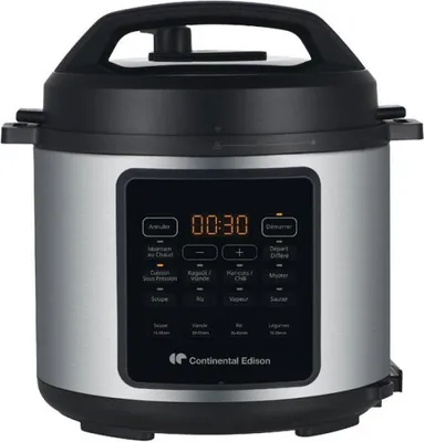 Image de Multicuiseur - Robot Cuiseur   Autocuisuer sous pression - CONTINENTAL EDISON - CEMCSP10006L - 6 L - 1000 W - Noir et inox