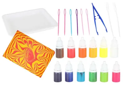 Image de KIK KX2949 Set d'aquarelle Ebru, 12 couleurs