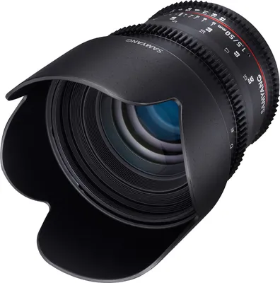 Produktbild von Samyang 50/1,5 Objektiv Video DSLR Canon EF manueller Fokus Videoobjektiv 0,8 Zahnkranz Gear, Porträtobjektiv schwarz, 50mm (1021546)