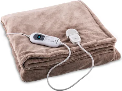 Produktbild von Klarstein XL Wärmedecke, 120 W Heizdecke mit Abschaltautomatik, Kuscheldecke fürs Bett, Sofa & Camping, Elektrische Heizdecken Groß, Wärmedecken Energiesparend & Waschbar, Decke Elektrisch 180x130 cm