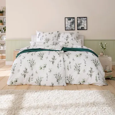 Produktbild von Estella Schweizer Premium Satin Bettwäsche Aamir salbei 155x220 cm + 80x80 cm + 40x80 cm