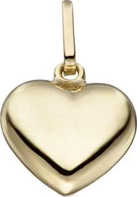 Produktbild von JOBO Anhänger Herz 925 Sterling Silber gold vergoldet Herzanhänger