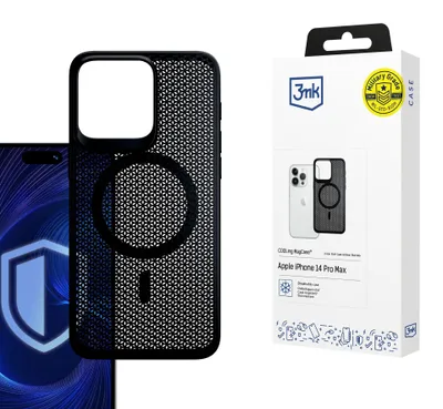 Obrázok produktu pre 3mk - COOLing MagCase chladený magnetický obal na iPhone 14 Pro Max - čierny