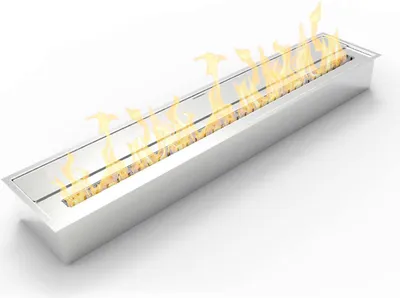 Immagine prodotto di Dmora Bruciatore Andezeno Argento, Combustibile Bioetanolo Ecoflame Adatto per Camino  Italy