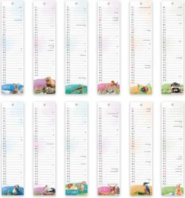 Produktbild von Trötsch Streifenkalender Mini Heimische Tierwelt 2026