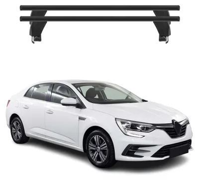 Produktbild von Menabo Dachträger Grundtäger für Renault Megane 2016-2025 ABE Alu Schwarz 2x, KI-generiertes Bild