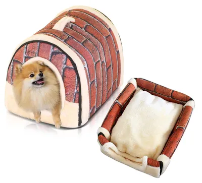 Productafbeelding van Elzusha - Hondenmand Kattenmand Grot Opvouwbaar met Uitneembaar Kussen 45x35x35 cm