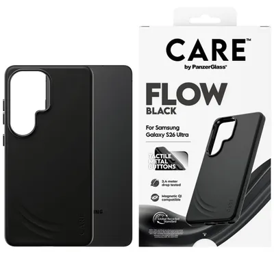 Obrázok produktu pre PanzerGlass CARE™ by ® Flow Case Black w. Qi Samsung Galaxy S26 Ultra, Ochranný obal, Samsung, Samsung - Galaxy S26 Ultra, Čierna