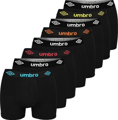Immagine prodotto di UMBRO Set di 8 confezioni di boxer da uomo in cotone | taglio elastico, morbido | biancheria intima da uomo | comfort e qualità perfetti, XL