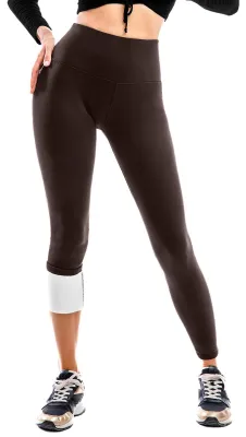 Produktbild von Thermo-Leggings mit Fleece-Fütterung - Hoher Bund - Dicke Winterleggings - Dunkelbraun, Größe M - Für den Winter