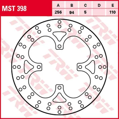 Produktbild von TRW Bremsscheibe Allround starr MST398 VFR750F RC36