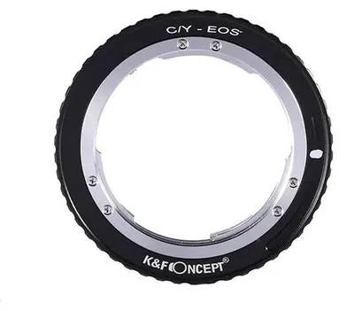 Obrázek produktu pro Adaptér objektivu Contax Yashica na Canon EF EOS - Adaptér pro montáž objektivu - Manuální ostření - Kovový bajonet