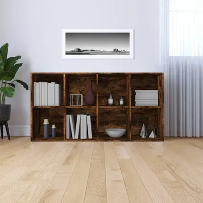 Productafbeelding van Maison Exclusive - Boekenkast/dressoir, gerookt eikenfineer, 66x30x130 cm, houtvezelplaat