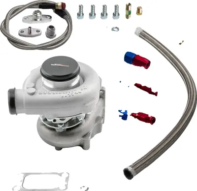Immagine prodotto di Turbocompressore universale T3, adatto per motori da 1,5 L a 2,5 L, aumenta la potenza fino a 400 CV, design raffreddato ad olio