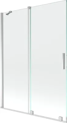 Immagine prodotto di Mexen Velar pannello per vasca da bagno a due ante scorrevoli 130 x 150 cm, trasparente, cromo - 896-130-000-01-01