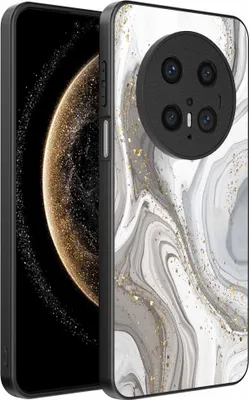 Produktbild von Geeignet für Huawei Mate 70 Telefon Fall mit Marmor-Druck - TPU zurück Abdeckung Fall Marmor-Design - Silber - Smartphonica