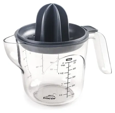 Handpresse mit Messkanne, 500 ml, transparent, BPA-frei, ABS