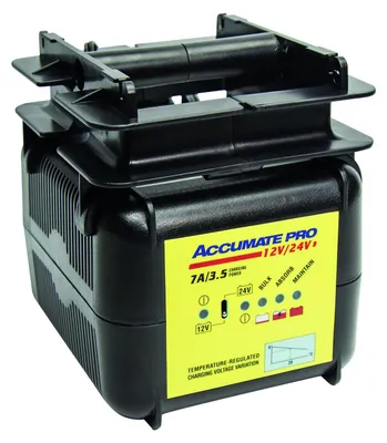 Productafbeelding van TecMate TM202 Accumate Pro, professionele acculader, 12/24V, zwart