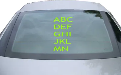 Produktbild von Indigos UG - Aufkleber Heckscheibe & Motorklappe DE7137 - neongrün - 600x340 mm - ABCDEFOAIJKLMN - Auto Scheiben Fenster Heckklappe Tuning Racing JDM - Die cut