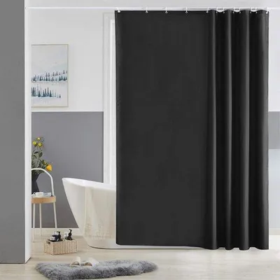 Image de Rideau de douche hydrofuge et anti-moisissure - 1 pièce - 180 x 180 cm - polyester