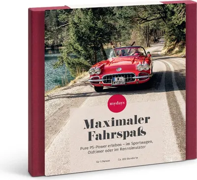 Produktbild von mydays Geschenkbox Maximaler Fahrspaß; Erlebnis verschenken oder selbst erleben; Gutschein für 1 Person(en)