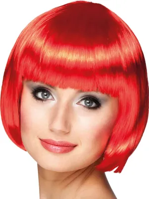 Produktbild von Perücke Cabaret rot – Kurzhaar Bob mit Pony für Damen, Fasching & Karneval