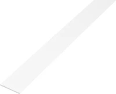 Produktbild von Alberts Flachstange | Aluminium, weiß | 1000 x 30 x 2 mm