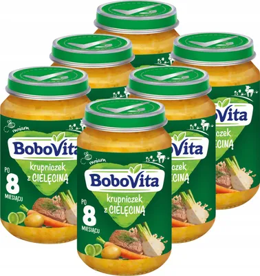 Zdjęcie produktu dla BoboVita Krupniczek z cielęciną po 8. miesiącu 190 g