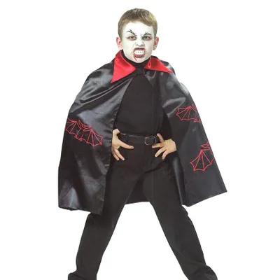 Produktbild von Kinder Fledermaus Umhang Gr.152 # Karneval Halloween Kostüm