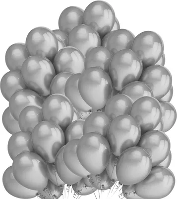 Produktbild von Tg53243-3 Balony Srebrne Szare 100 Sztuk Zestaw Metaliczne Urodziny Ślub Lateksowe