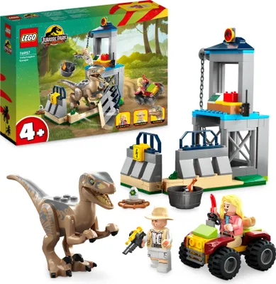 Produktbild von LEGO 76957 Jurassic Park Flucht des Velociraptors, Dinosaurierspielzeug und Buggy-Auto zum Sammeln für Kinder ab 5 Jahren