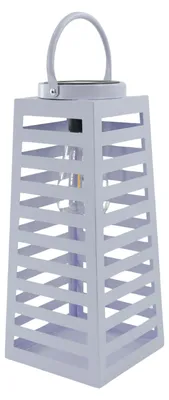 Produktbild von Lampe - Laterne - Solarbetrieb - Metall - Lila - 14 x 32,5 cm