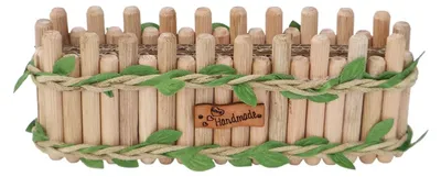Produktbild von Holz-Futterhalter für kleine Haustiere – Natürliche Spielgelegenheit – Rechteckig – Für Hamster und Mäuse