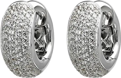 Produktbild von JOBO Creolen 925 Sterling Silber 146 Zirkonia Ohrringe Silbercreolen Silberohrringe