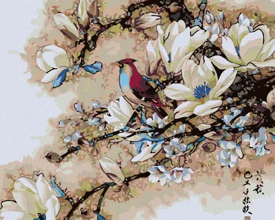 Produktbild von Diamondi - Diamond painting - EIN VÖGLEIN IN DEN ÄSTEN, 40X50 cm, mit Keilrahmen (bereits gespannt)